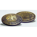 Cloisonne-B Challenge Coin (Die Cast Zinc Metal) - 1 1/2"